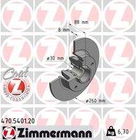 ZIMMERMANN 470540100 Bremsscheibe