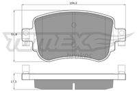 TOMEX Brakes TX1732 Bremsbelagsatz, Scheibenbremse