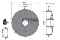 TEXTAR 94026600 Bremstrommel