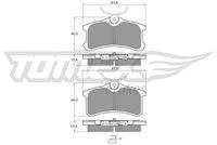 TOMEX Brakes TX1365 Bremsbelagsatz, Scheibenbremse