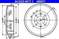 ATE 24022280171 Bremstrommel