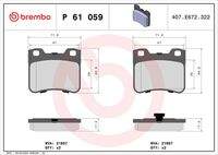 BREMBO P61059 Bremsbelagsatz, Scheibenbremse