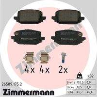 ZIMMERMANN 265891752 Bremsbelagsatz, Scheibenbremse