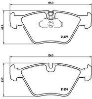 BREMBO P06022 Bremsbelagsatz, Scheibenbremse