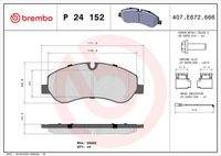 BREMBO P24152 Bremsbelagsatz, Scheibenbremse