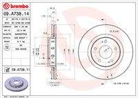 BREMBO 09A73811 Bremsscheibe