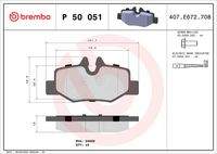 BREMBO P50051 Bremsbelagsatz, Scheibenbremse