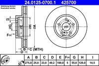 ATE 24012507001 Bremsscheibe