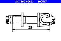 ATE 24359000021 Halter, Bremsleitung