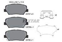 TEXTAR 2575701 Bremsbelagsatz, Scheibenbremse