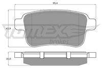 TOMEX Brakes TX1585 Bremsbelagsatz, Scheibenbremse