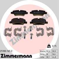 ZIMMERMANN 259801652 Bremsbelagsatz, Scheibenbremse