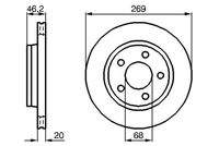BOSCH 0986478316 Bremsscheibe
