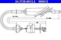 ATE 24372808122 Seilzug, Kupplungsbetätigung