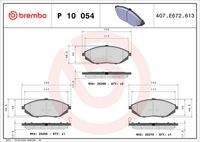 BREMBO P10054 Bremsbelagsatz, Scheibenbremse