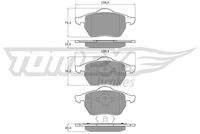 TOMEX Brakes TX1654 Bremsbelagsatz, Scheibenbremse