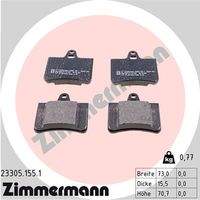 ZIMMERMANN 233051551 Bremsbelagsatz, Scheibenbremse