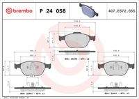 BREMBO P24058 Bremsbelagsatz, Scheibenbremse