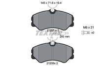 TEXTAR 2120501 Bremsbelagsatz, Scheibenbremse