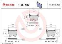 BREMBO P85132 Bremsbelagsatz, Scheibenbremse
