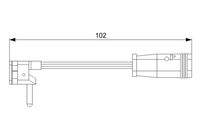 BOSCH 1987473019 Warnkontakt, Bremsbelagverschleiß