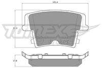 TOMEX Brakes TX1572 Bremsbelagsatz, Scheibenbremse