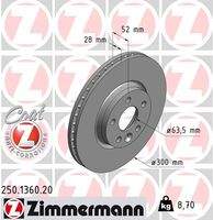 ZIMMERMANN 250136020 Bremsscheibe