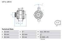 BOSCH 0986049010 Generator