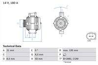 BOSCH 0986081910 Generator