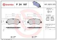 BREMBO P24187 Bremsbelagsatz, Scheibenbremse