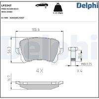 DELPHI LP3247 Bremsbelagsatz, Scheibenbremse