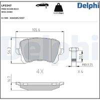 DELPHI LP3247 Bremsbelagsatz, Scheibenbremse