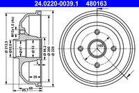 ATE 24022000391 Bremstrommel