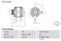 BOSCH 0986080710 Generator
