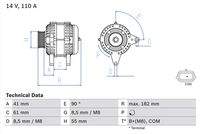 BOSCH 0986080710 Generator