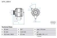 BOSCH 0986082820 Generator