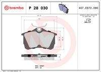 BREMBO P28030 Bremsbelagsatz, Scheibenbremse