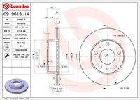 BREMBO 09961514 Bremsscheibe