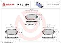 BREMBO P56098 Bremsbelagsatz, Scheibenbremse