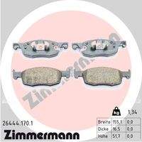 ZIMMERMANN 264441701 Bremsbelagsatz, Scheibenbremse