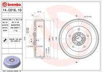 BREMBO 14C01610 Bremstrommel