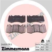 ZIMMERMANN 246591701 Bremsbelagsatz, Scheibenbremse