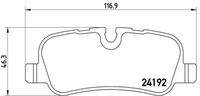 BREMBO P44013 Bremsbelagsatz, Scheibenbremse