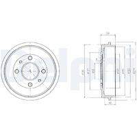 DELPHI BF200 Bremstrommel