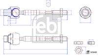 FEBI BILSTEIN 185894 Axialgelenk, Spurstange