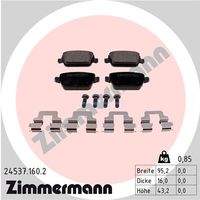 ZIMMERMANN 245371602 Bremsbelagsatz, Scheibenbremse