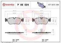 BREMBO P06024 Bremsbelagsatz, Scheibenbremse