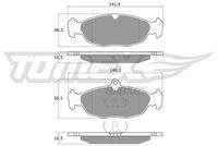 TOMEX Brakes TX1049 Bremsbelagsatz, Scheibenbremse