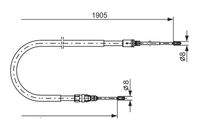 BOSCH 1987477237 Seilzug, Feststellbremse