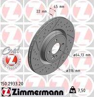 ZIMMERMANN 150293320 Bremsscheibe